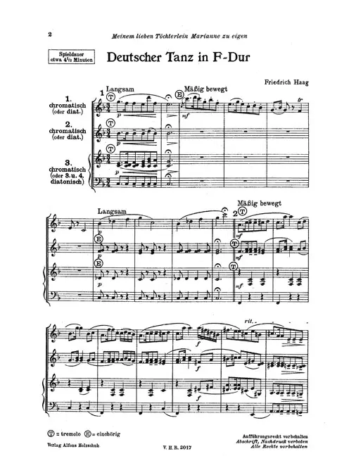 Deutscher Tanz in F-Dur